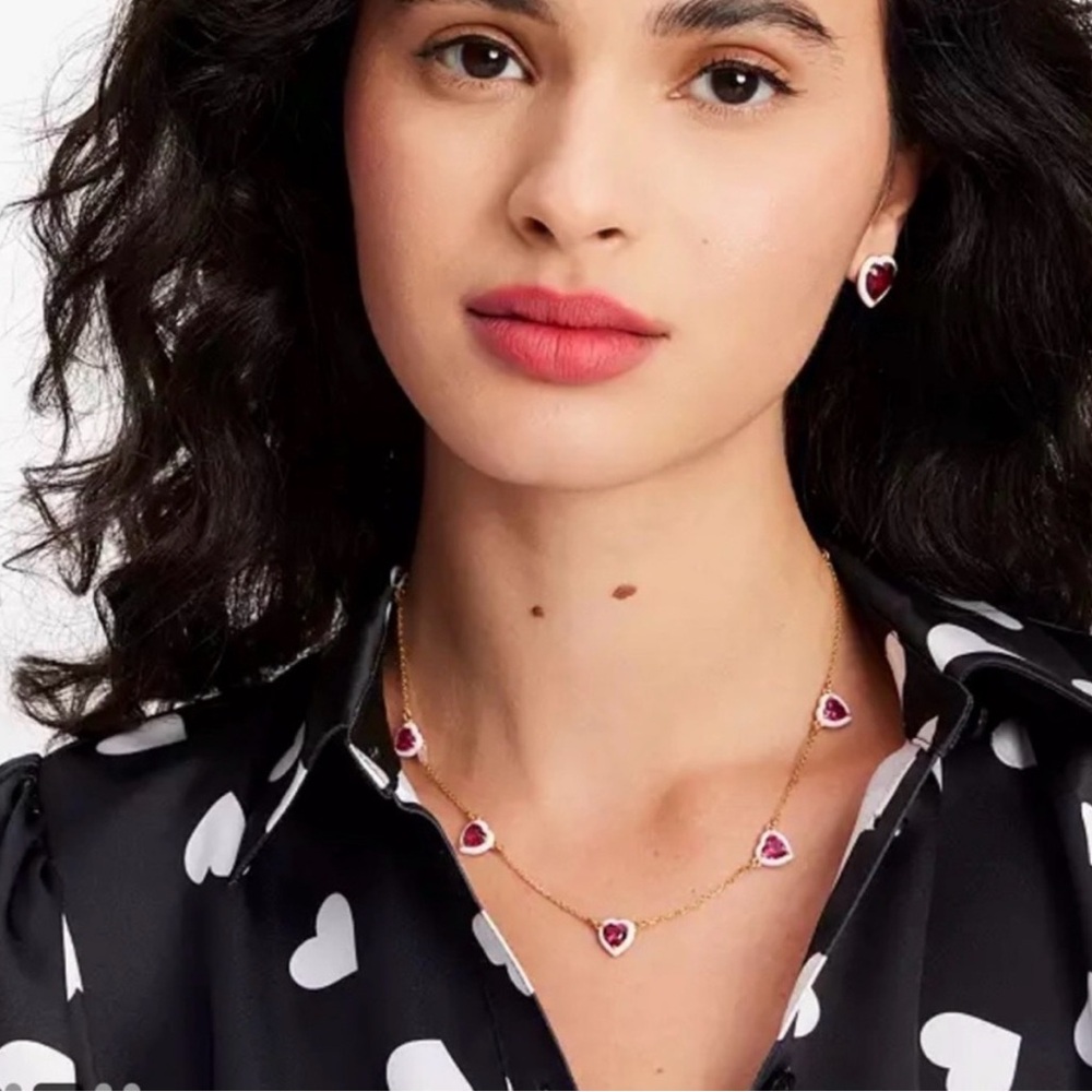 Kate Spade Sweetheart Station Necklace NWT Dustbag Included - Picture 3 of 10